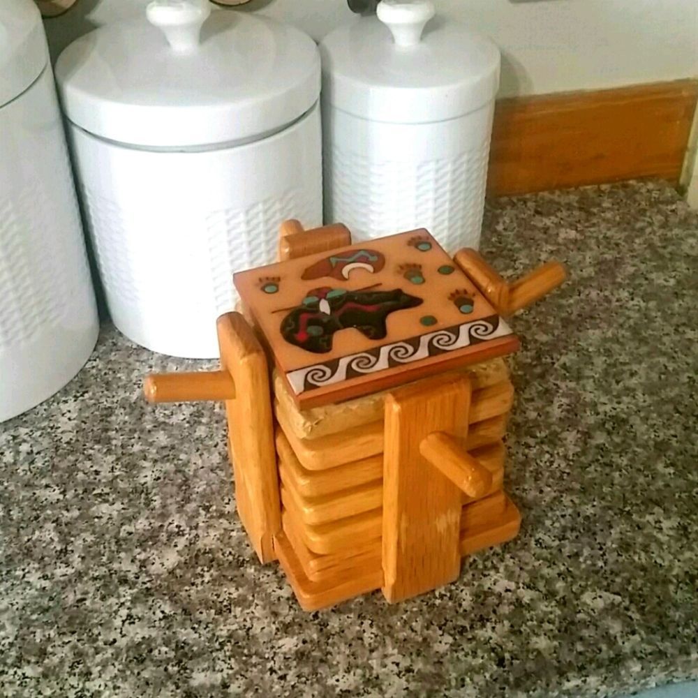 Wood Coaster Set